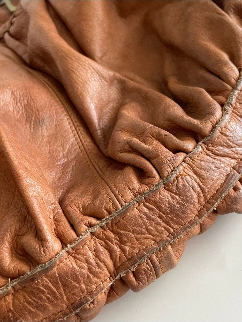 Sabina brown leather satchel bag